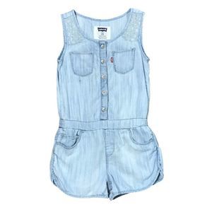 Levis small blue jumper summer short sleeveless romper shorts